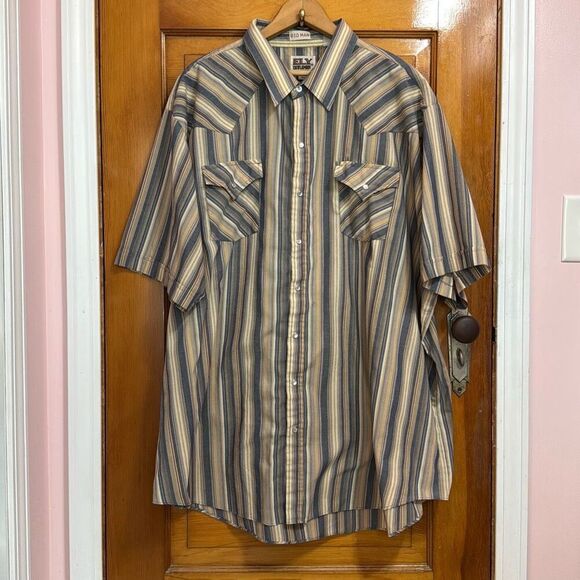 Ely Cattleman Vintage Big Man Pearl Snap Button Down Men’s 3X 18.5 - Picture 1 of 5